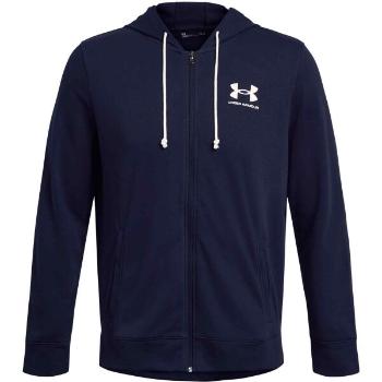 Under Armour RIVAL TERRY LC FZ Pánská mikina, tmavě modrá, velikost