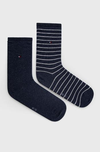 Ponožky Tommy Hilfiger 2-pack dámské, modrá barva, 100001494