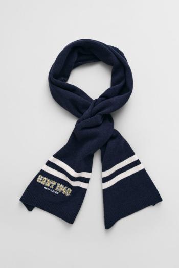 ŠÁLA GANT GANT 1949 STRIPED KNITTED SCARF EVENING BLUE