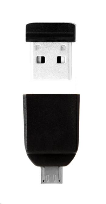 VERBATIM Flash Disk 32GB Store 'n' Stay Nano + micro USB OTG adaptér, USB 2.0, černá