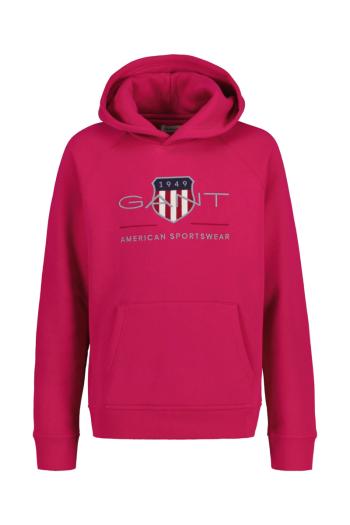 MIKINA GANT ARCHIVE SHIELD HOODIE DEEP FUCHSIA