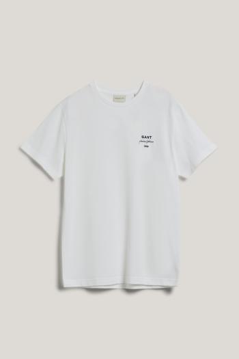 TRIČKO GANT LOGO SCRIPT PIQUE SS TSHIRT WHITE