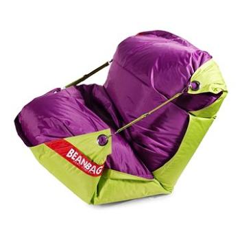 BeanBag Sedací pytel 189×140 duo limet - purple (BB189×140-limet-purple)