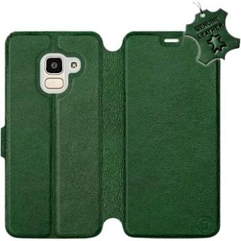 Flip pouzdro na mobil Samsung Galaxy J6 2018 - Zelené - kožené -   Green Leather (5903226527427)