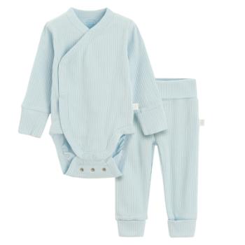 Set zavinovací rostoucí body a polodupačky -modrý - 44 LIGHT BLUE