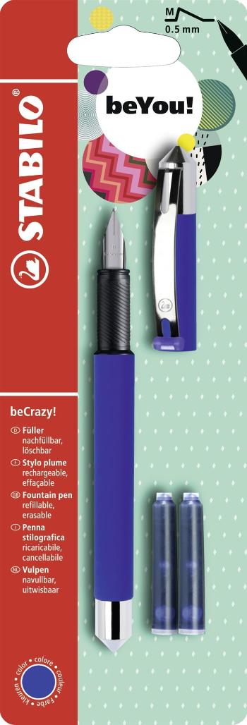Töltőtoll STABILO beCrazy! Töltőtoll Uni Colors, kék + 2 utántöltő