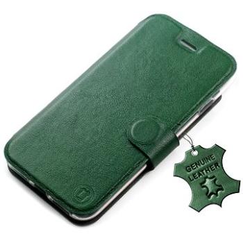 Flipové pouzdro na mobil Xiaomi Redmi 9A - Zelené - kožené -   Green Leather (5903516320493)