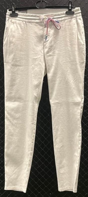 Alberto Clara Linen Twill White 34 Kalhoty