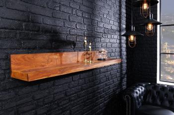 LuxD Dizajnová nástenná polica Elegant 110 cm Sheesham