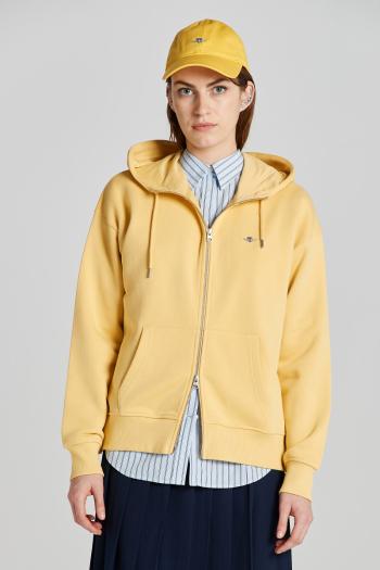 MIKINA GANT REL SHIELD ZIP HOODIE DUSTY YELLOW