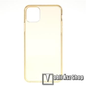 Szilikon védő tok / hátlap - ÁTTETSZŐ SÁRGA - APPLE iPhone 11 Pro