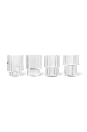 Sada skleniček ferm LIVING Ripple Glasses 4-pack