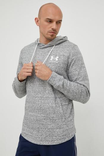 Mikina Under Armour 1370401 pánská, šedá barva, s potiskem