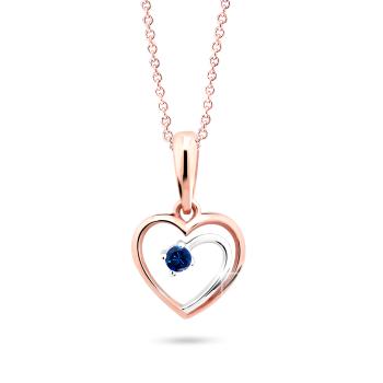 Cutie Diamonds Něžný bicolor přívěsek z růžového zlata se safírem DZ6300-1602-40-SF-X-R4