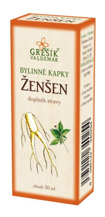 Valdemar Grešík Grešík Ženšen bylinné kapky 50 ml