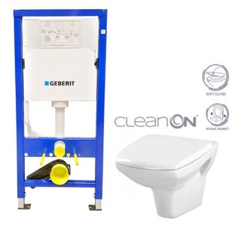 GEBERIT DuofixBasic bez tlačítka + WC CERSANIT CLEANON CARINA + SEDÁTKO 458.103.00.1 X CA2