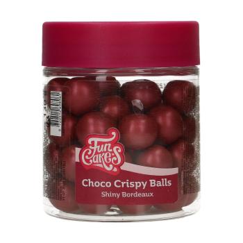 Cakesupplies Čokoládové kuličky Crispy Balls - Shiny Bordeaux 130g