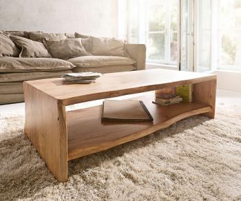 Konferenční stolek Live Edge 130x60 cm akácie přírodní