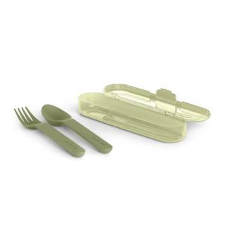 Suavinex Go Natural Cutlery Set příbor 12 m+ Green 3 ks