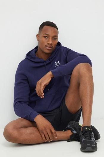 Mikina Under Armour pánská, tmavomodrá barva, s kapucí, s aplikací, 1373880