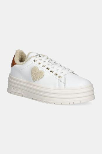 Sneakers boty Love Moschino bílá barva, JA15366G0LIAR10A