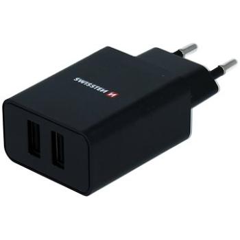 Swissten síťový adaptér SMART IC 2.1A + kabel lightning MFi 1.2m černý (22056000)