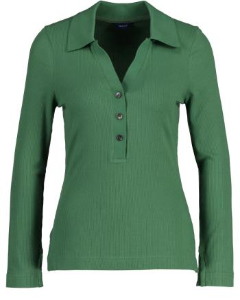 POLOKOŠILE GANT D2. RIB POLO LS TOP JADE GREEN