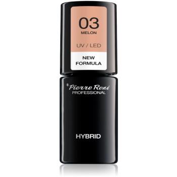 Pierre René Nails Hybrid gelový lak na nehty s použitím UV/LED lampy odstín No. 3 Melon 6 ml