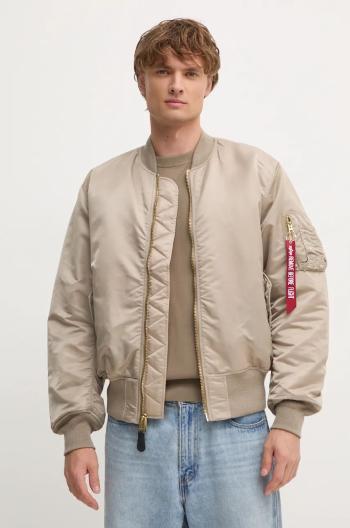 Bomber bunda Alpha Industries béžová barva, zimní