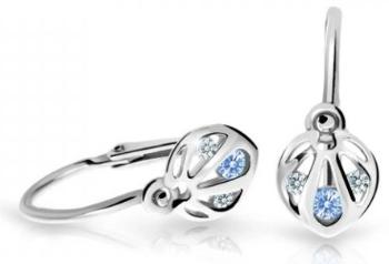 Cutie Jewellery Slušivé dětské náušnice z bílého zlata C2265-10-X-2 světle modrá