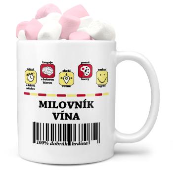 Hrnek 100% Milovník vína (Náplň hrníčku: Marshmallow)