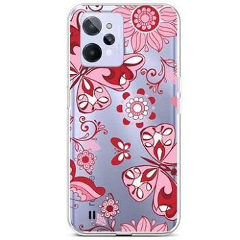 TopQ Kryt Realme C31 Pink Butterfly 74431 (Sun-74431)