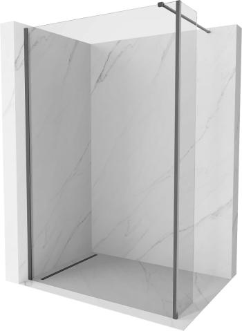 MEXEN/S Kioto Sprchová zástěna WALK-IN 100 x 30 cm, transparent, grafit kartáčovaná 800-100-212-66-00-030