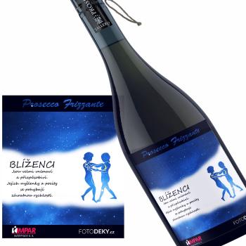 Víno Blíženci (22.5. - 21.6.) - Modré provedení (Druh Vína: Prosecco)