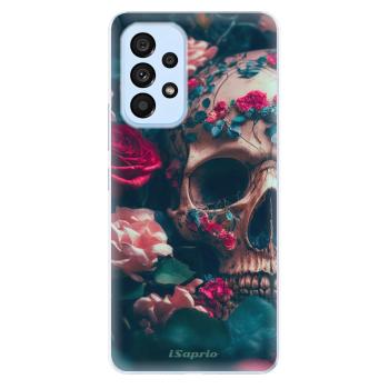 Odolné silikonové pouzdro iSaprio - Skull in Roses - Samsung Galaxy A53 5G