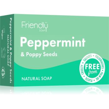 Friendly Soap Natural Soap Peppermint & Poppy Seeds přírodní mýdlo 95 g