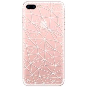 iSaprio Abstract Triangles 03 - white pro iPhone 7 Plus / 8 Plus (trian03w-TPU2-i7p)