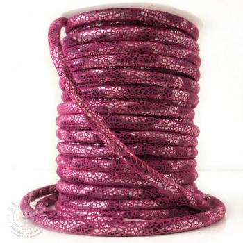 Semišová šňůra Glitter fuchsia