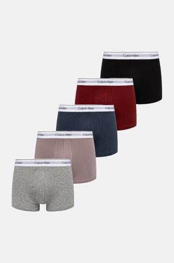 Boxerky Calvin Klein Underwear 5-pack pánské, vínová barva, 000NB3991A