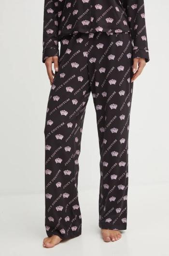 Pyžamové kalhoty Juicy Couture NOLAN PYJAMA BOTTOMS dámské, černá barva, JCLPB224502