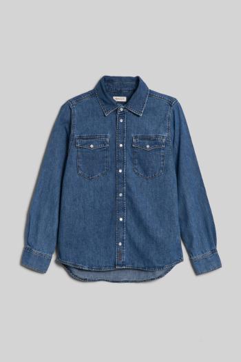 KOŠILE GANT RELAXED LS DENIM SHIRT MID BLUE WORN IN