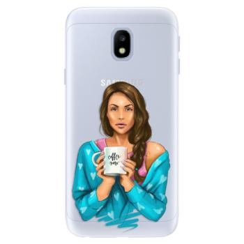 Silikonové pouzdro iSaprio - Coffe Now - Brunette - Samsung Galaxy J3 2017