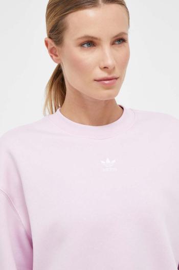 Mikina adidas Originals dámská, růžová barva, hladká