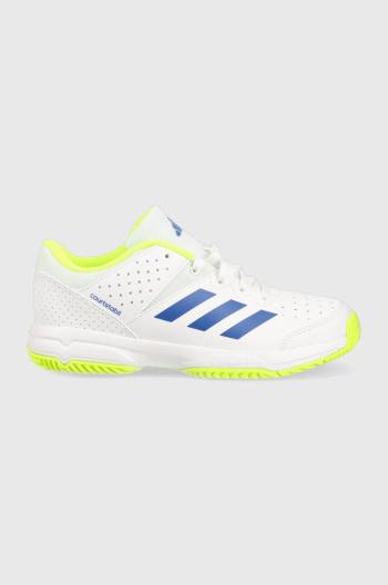 Dětské sneakers boty adidas Performance COURT STABIL JR bílá barva