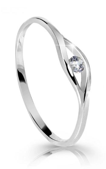 Cutie Diamonds Jemný zásnubní prsten z bílého zlata s briliantem DZ6108-10-X-2 51 mm