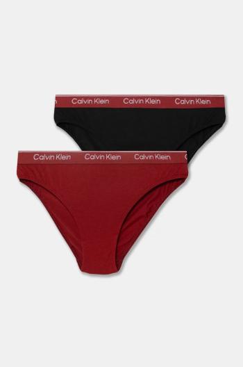 Dětské kalhotky Calvin Klein Underwear 2-pack vínová barva, G80G800711