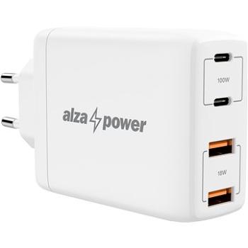 AlzaPower G300 GaN Fast Charge 100W bílá (APW-CCG300W)