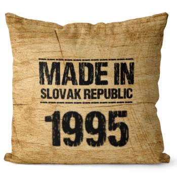 Vankúš Made In + rok (Veľkosť: 55 x 55 cm, rok: 1995)