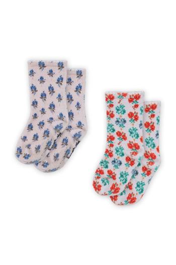 Dětské ponožky Konges Sløjd 2 PACK PRINTED SOCKS 2-pack bílá barva, KS101776