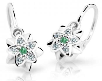 Cutie Jewellery Dětské náušnice z bílého zlata C2210-10-X-2 zelená